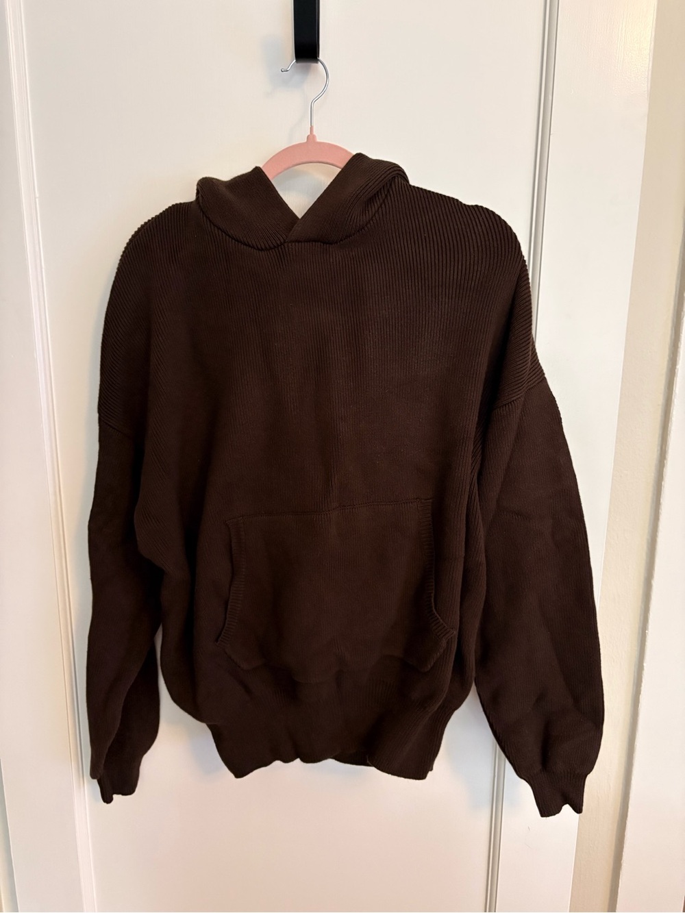 ALO Yoga Espresso Scholar Ribbed Knit Hoodie